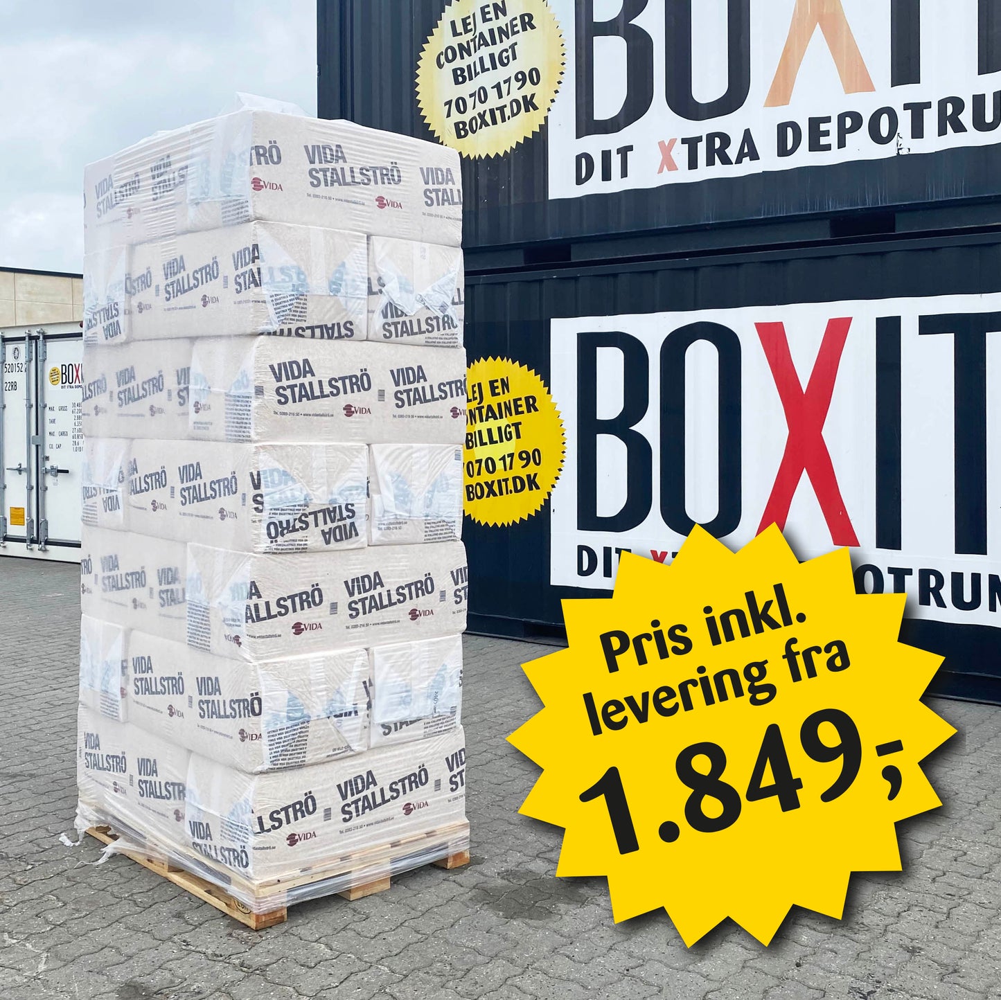 Vida Spåner – Palle à 21 x 23 kg - Inkl. levering